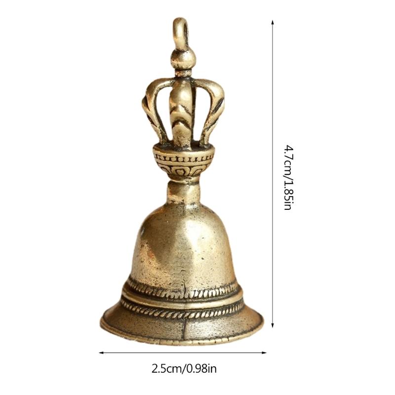 Brass Handicraft Scripture Bell Button Wind Bell Creative Gift Home Decorations Keychain Pendant Christmas Tree Pendant