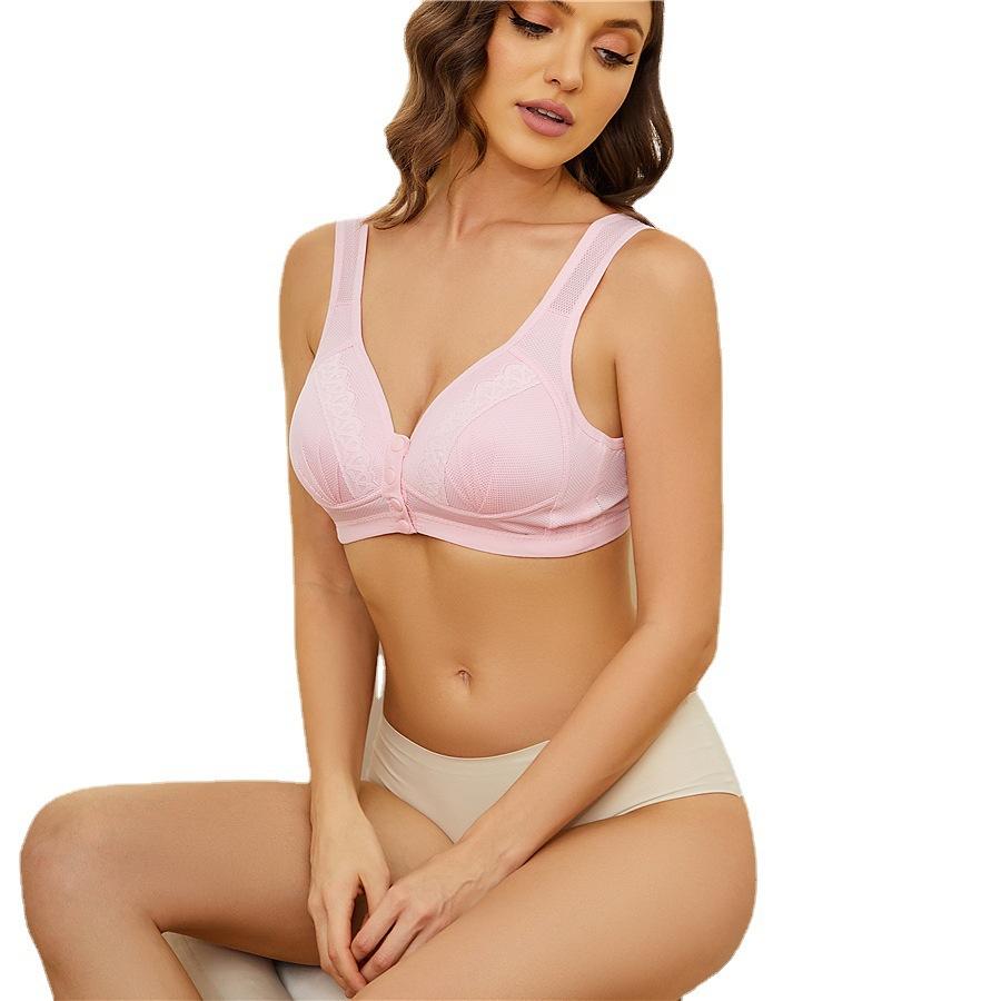 Reggiseno sexy con chiusura frontale Reggiseno con chiusura frontale da donna Reggiseni senza fili per donna Lingerie push up Reggiseno taglie forti senza reggiseno con anello in acciaio