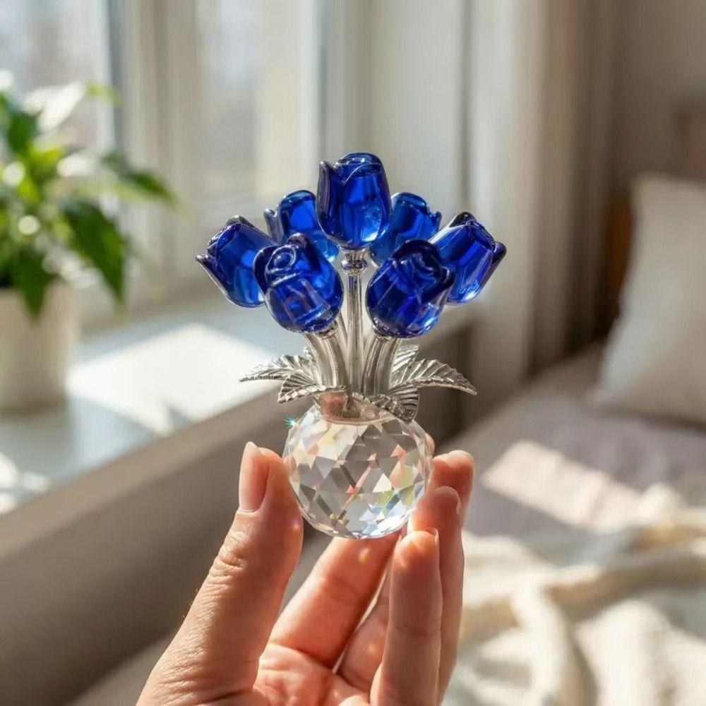 Eternal Bloom Crystal Rose Bouquet Simulated Flowers Eternal Rose Decoration Mother's Day
