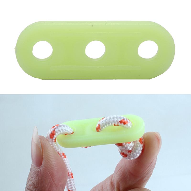 10Pcs Green Outdoor Luminous Rope Buckle Tent Wrench Buckle Safety Alert Buckle