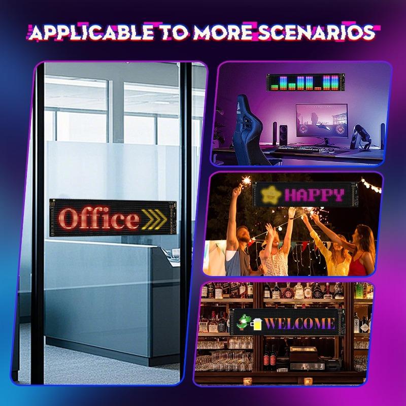 2PCS Devil Eyes Light LED Matrix Pixel Panel Dynamic Scrolling Text LED Screen Remote APP Control Waterproof for Car Windshield