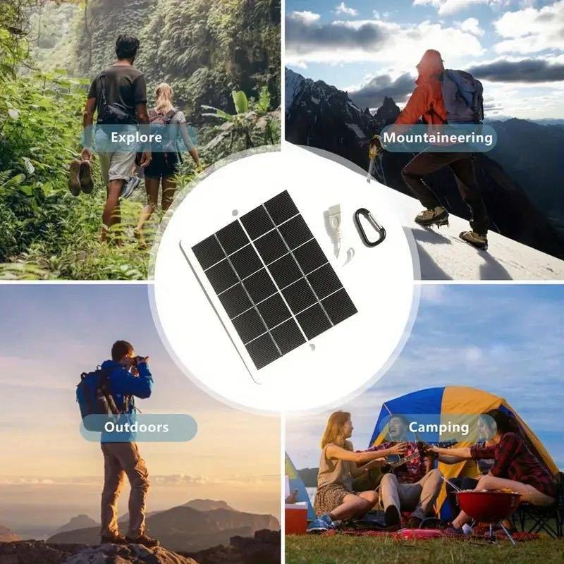 3W Monokristallines Solarpanel Tragbare Powerbank für Outdoor-Reisen und Mobile Überwachung