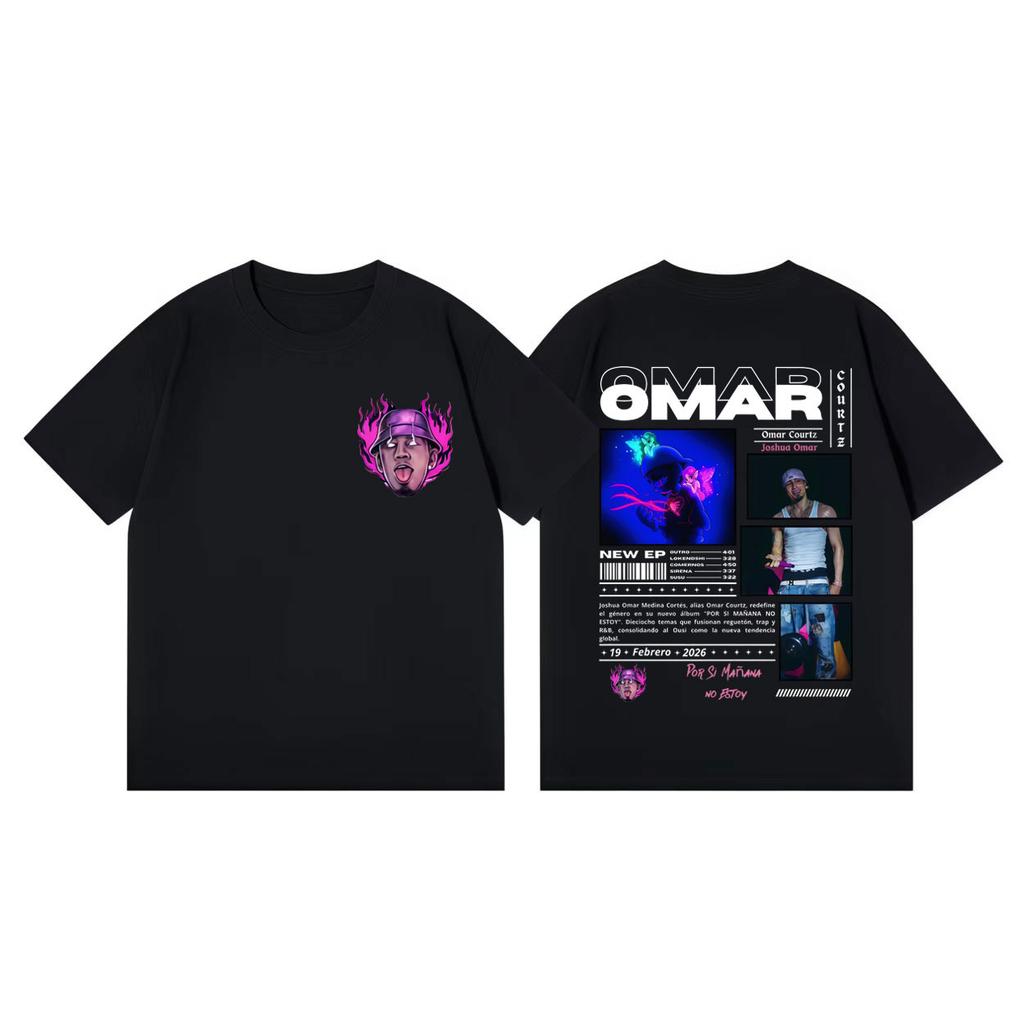 Omar Courtz Por Si Mañana No Estoy Album Graphic T Shirts Fashion Pop Music Short Sleeve Tshirt Unisex Casual Cotton Tshirts