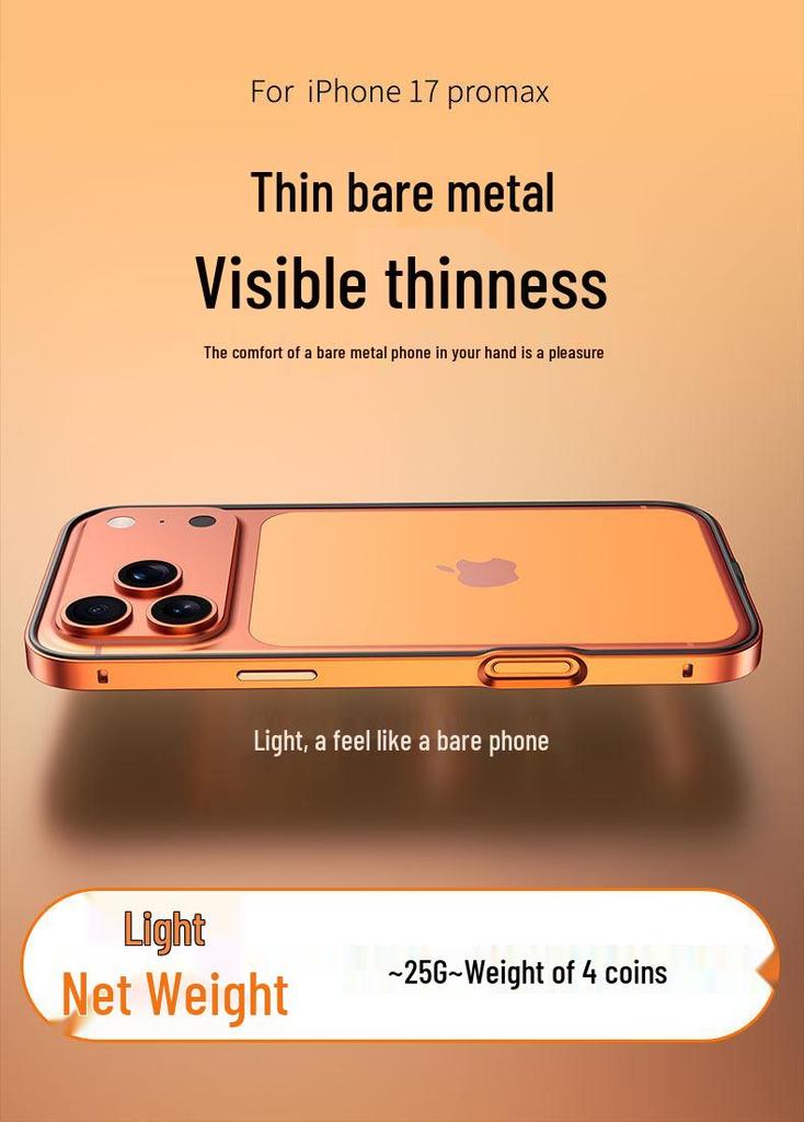 iPhone 16 Pro Max & 15 Plus Aluminum Alloy Metal Frame Case