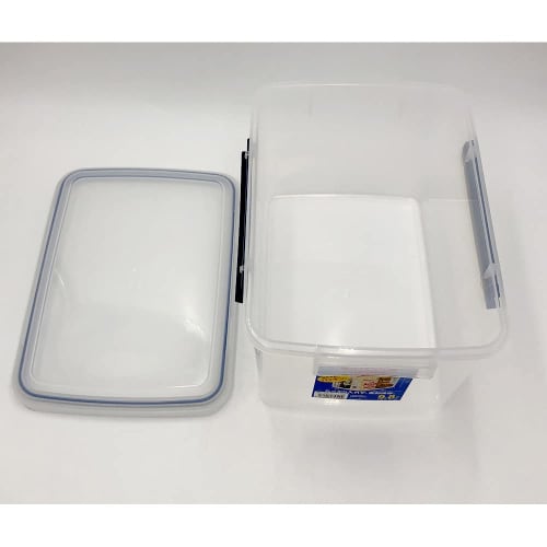 Asvel Storage Kitchen Box with Easy-Lift Lock, See-Through Design, 9.8L, Clear, Stackable, A7539