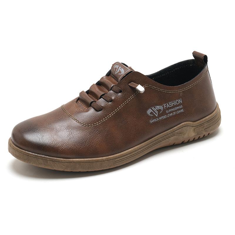 Men's shoes four-season universal casual casual leather shoes Oxford shoes casual shoes tooling shoes retro versatile low-top work