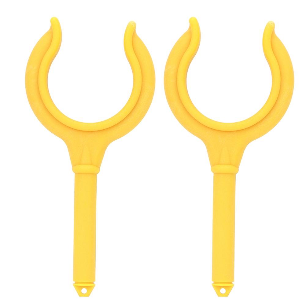 2 pcs Boat Oar Lock Fishing Rod Holder Bracket Marine Rubber Dinghy Accessories(yellow)