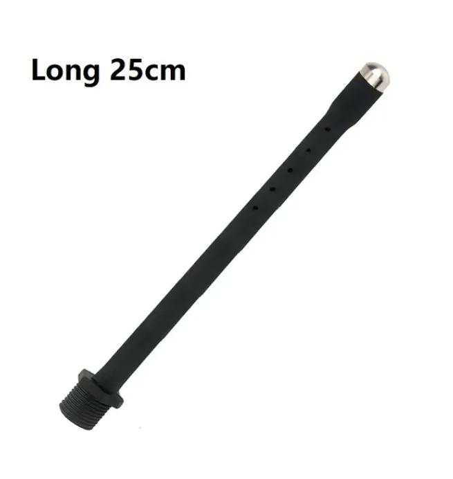 25 to 100cm Long Douche Silicone Enema Syringe 5 Holes Anal Enema Shower Cleaning Head Anal Beads Butt Plug Nozzle Tip Gay