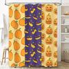 Halloween-themed shower curtain with pumpkin print for home decor bathroom accessory