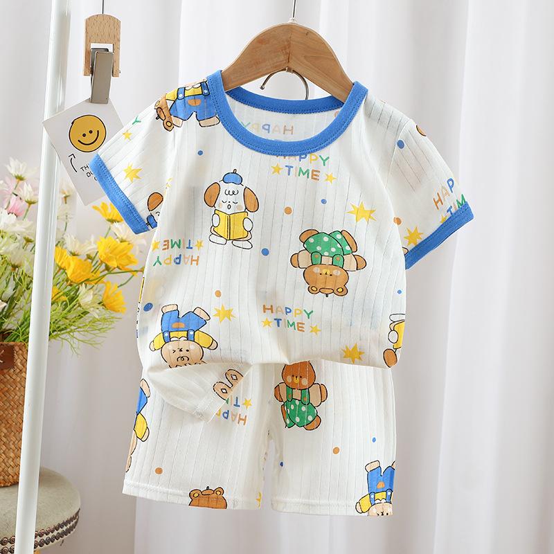 2026 Summer Children's Short Sleeved Shorts Cotton Set