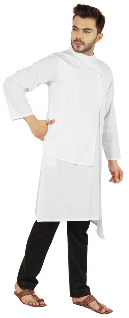 Atasi Indian Designer Kurta For Mens Party Wear Solid Color Ethnic Long