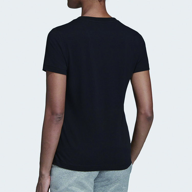 Adidas Training Round Neck Pullover Short Sleeve T-Shirt Women Tops Black EI4586