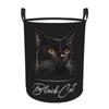Black Cat Portrai Dirty Laundry Baskets Foldable Large Waterproof Clothes Storage Basket For Home Kids