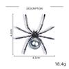 Retro Dark Personality Simple Halloween Black Spider Alloy Imitation Pearl Earrings Accessories Party Gift