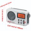 Tragbares Radio FM & AMLCD-Bildschirm unterstützt 5-V-Eingang Bass AM-Radio Timer Alarm Timer Abschaltung Speicher Frequenz Programm Weiß & Schwarz