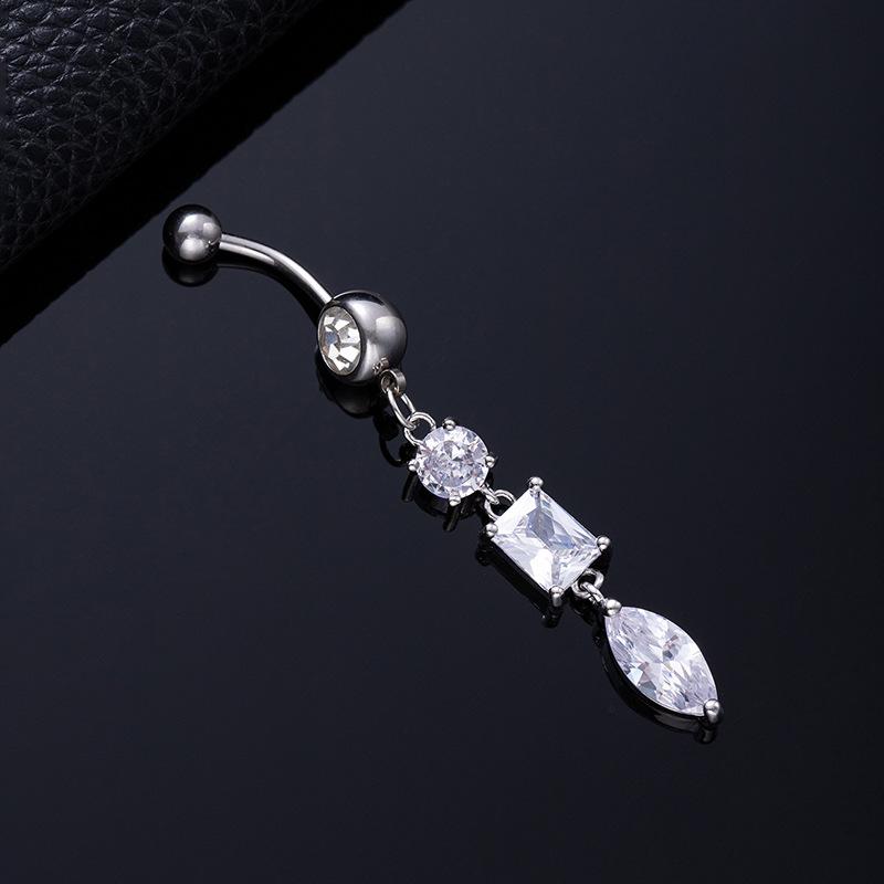 Piercing per Ombelico Microstone Chiodi per Ombelico Vento Farfalla Amore Anello per Ombelico Stella Luna Fiore Femminile Fibbia per Ombelico