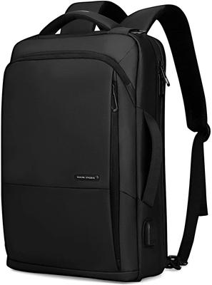 MARK RYDEN 3WAY Business with USB Waterproof Can Store In Comes with Crossbody Luggage Perfect for Business Black Backpack, Thin, Men's Backpack,