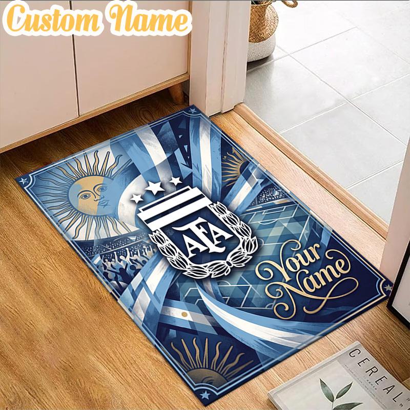 Custom Name Argentina football team  Rug, Office Rug, Chair Rug, Carpet for Living Rooms, Doormat Game Rug Home Decor Christmas Gifts