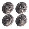10 Sets Rivet and Screw 32mm Flower Texture Rivets 7mm Crossed Screws for Leather Collar Belt