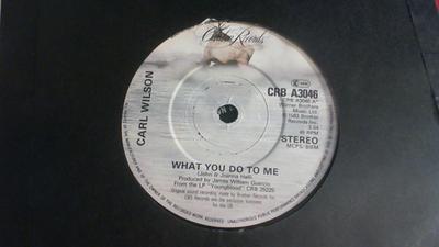 7inch Record CARL WILSON - What You Do To Me CRBA3046 Caribou Records 1983 UK Rock Used