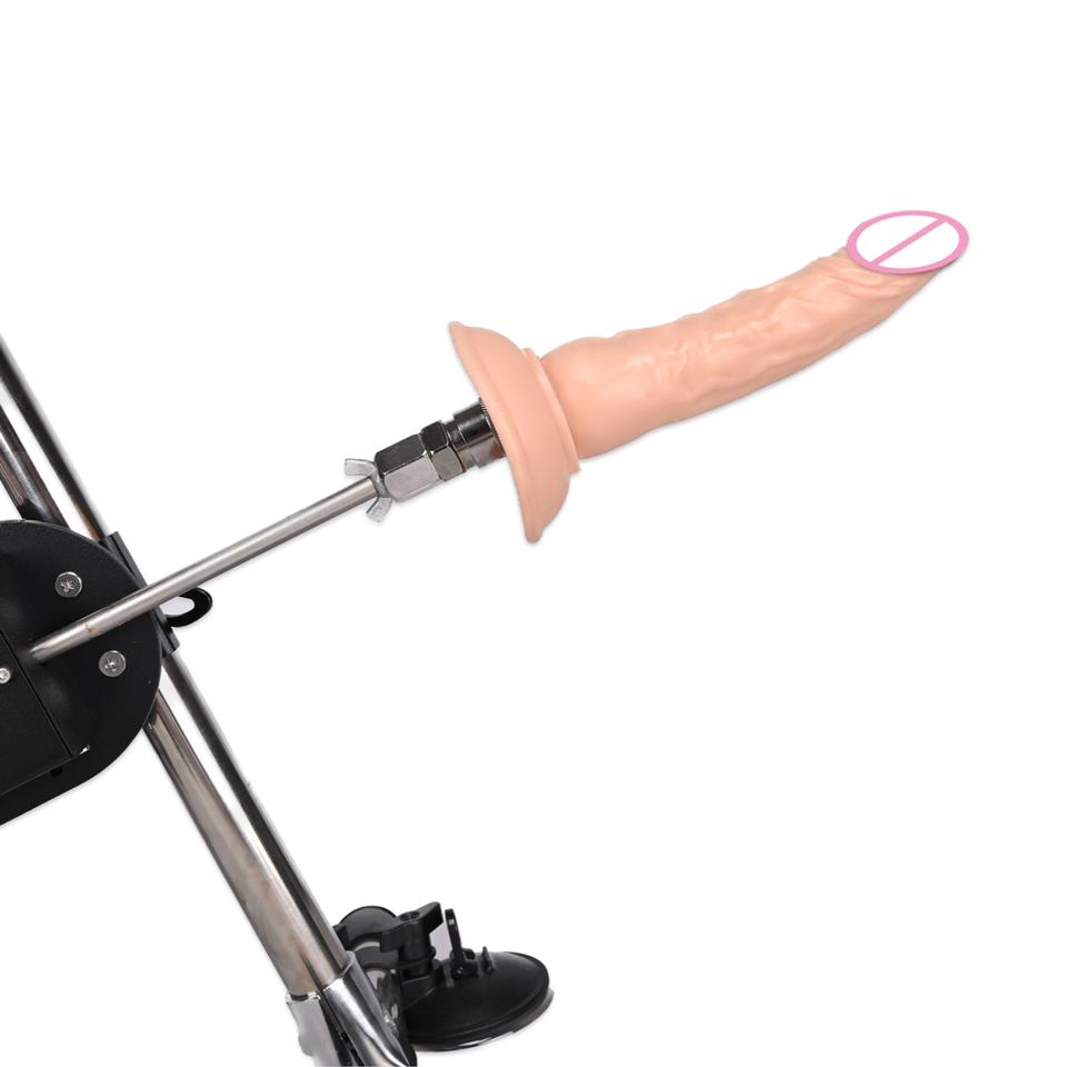 Sex Machine Attachment ROUGH BEAST 7.28" Black/Flesh Dildo for Sex Machine Vac-u-lock Love Machine Attachment Anal Plug Adult Sex Toys