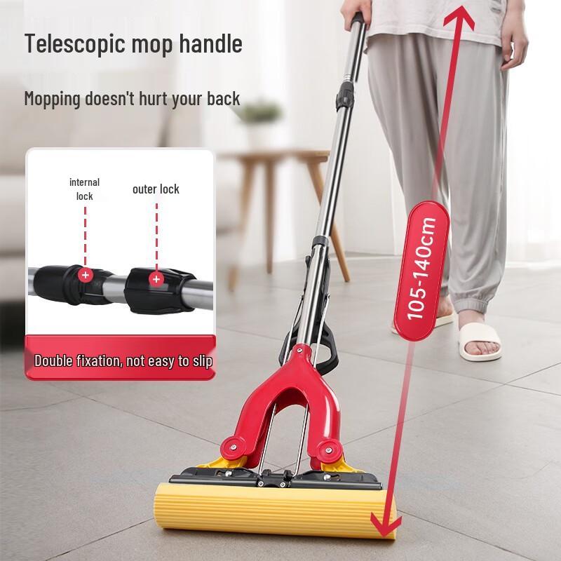 Meiliya Hands-Free Squeeze PVA Mop