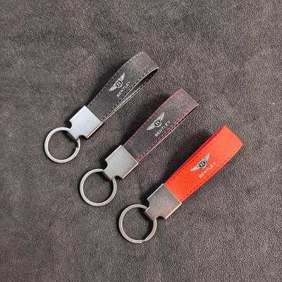 Universal Deluxe Suede Leather Car Keychain Keyring Keychain For Bentley Continental GT MULLINER Bentayga Flying Hurtling Spur