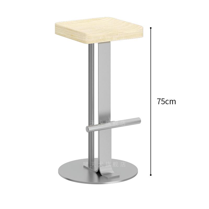 Bar chair Home high stool Bar chair Wrought iron front desk checkout page stool Designer solid wood chair