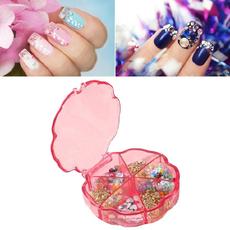 Nail Rhinestones Storage Box Organizer Plastic False Nail Art Accessories Tool Case,Empty Nail Decorations Container