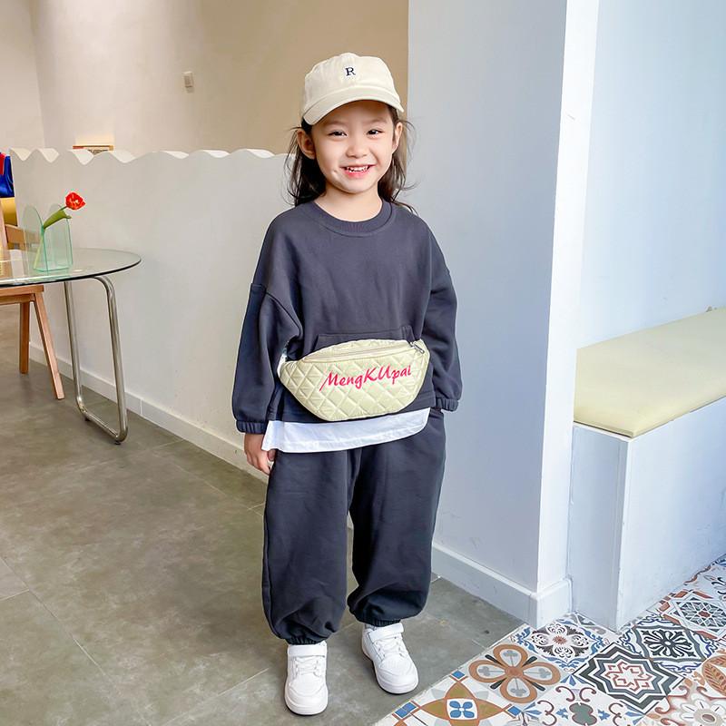 Trendy And Stylish Kids Canvas Waist Bag For Boys And Girls With Alphabet Design In Modern Colors