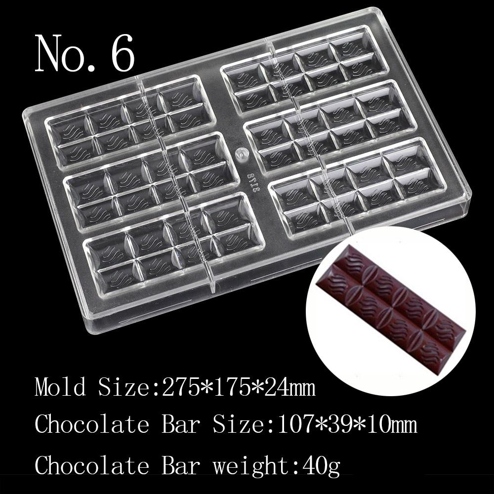 Chocolate Bar Mold Baking Confectionery Tools For Cake Decoration Pastry Polycarbonate Chocolate Mold