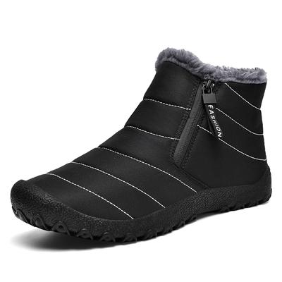 Mode Bottes de neige pour hommes chaussures de mode plates antidérapantes plus coton chaudes imperméables en peluche bottines d'hiver chaussures en coton