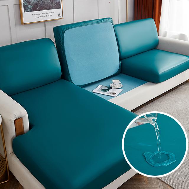 Waterproof Pu Leather Sofa Cushion Cover For Living Room Furniture Protector Stretch L-Shaped Corner Armchair Sofa Slipcovers