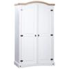 Day and Night - Day and Night Mexican Pine Wood Wardrobe White Corona Style 2 Doors