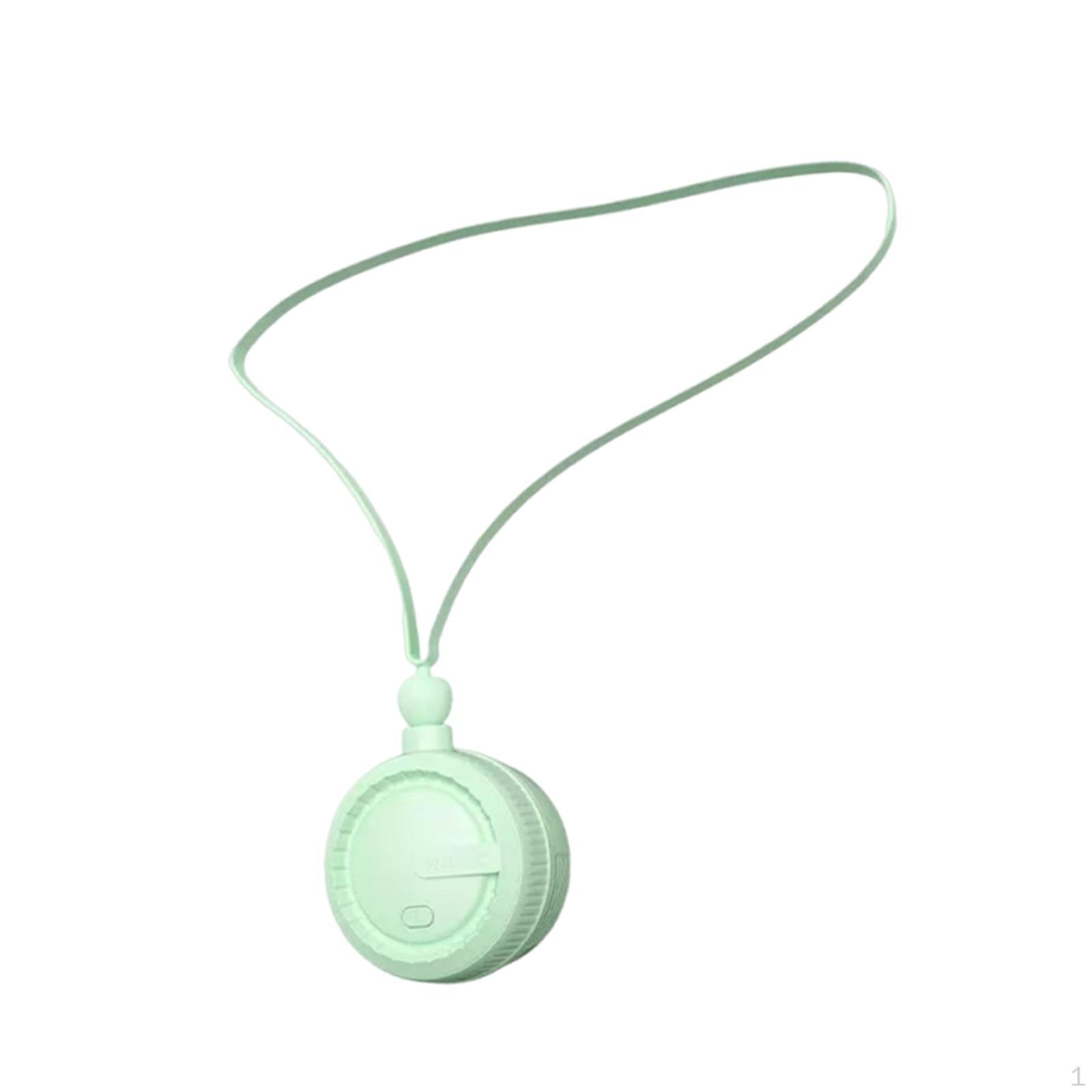 

Подвесной шейный вентилятор с 3 режимами скорости для путешествий и домашнего использования, идеально подходит для детей и взрослых зелёный