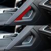2pcs Red Carbon Fiber Car Central Handle Cover Sticker For Corvette C7 2014-