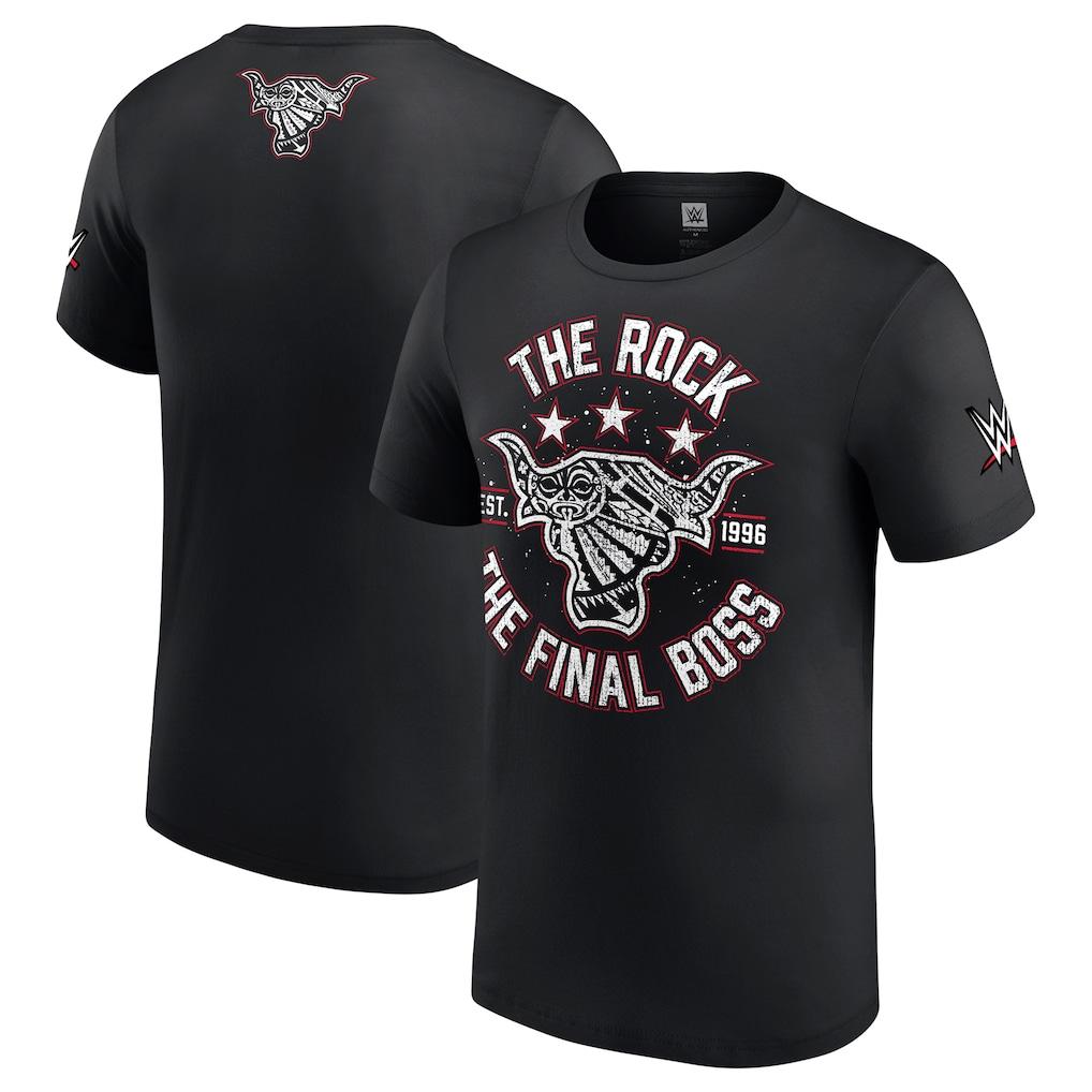 Мужская молодежная черная футболка The Rock The Final Boss L