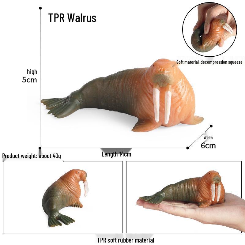 Soft Rubber Marine Animal Stress Relief Toys: Pufferfish, Octopus, Crab, Dunkleosteus Squeeze Models
