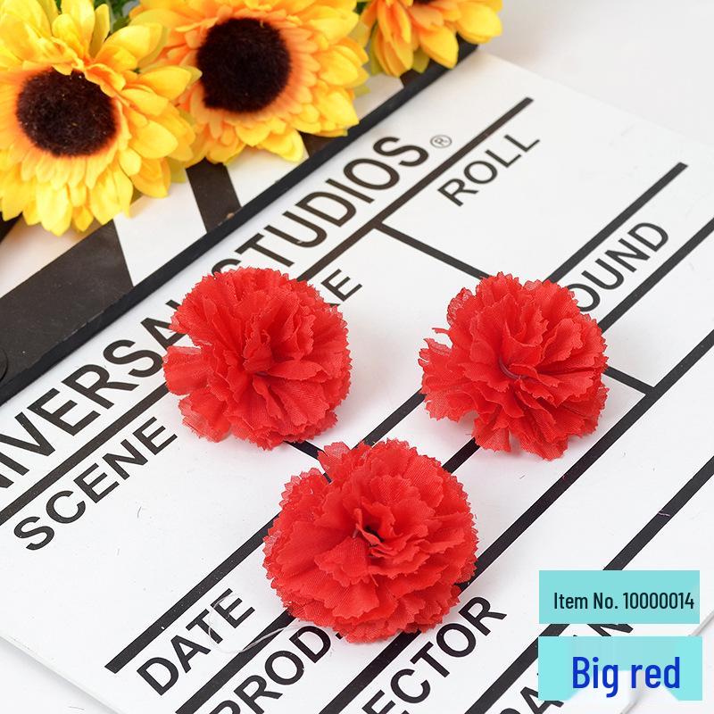 Retro Carnation Fake Flower Hairpins and Brooches - Handmade Hair and Clothing Accessories