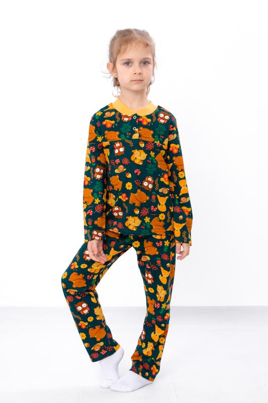Dziewczęcy Zestaw Piżamowy – Miękki Materiał i Góra na 2 Guziki, Na Każdą Porę Roku, 6077-002-5 HC