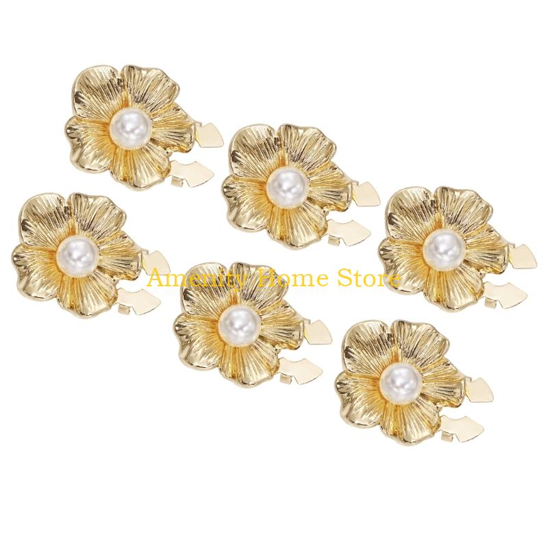 F26C 6 Stück Kristall-Knopfabdeckungen Legierungsmaterialien Abnehmbarer Clip-On für Hemd Modeaccessoires