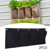 2 Pieces Hanging Grow Bags Gardening Planter Pockets Horizontal Breathable Flower Containers for