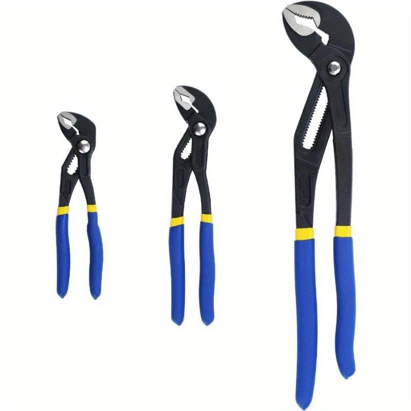 

3pcs Water Pump Pliers 7-inch 10-inch 16-inch Adjustable Groove Joint Pliers Set Push Button Quick Release Plumbing Pliers
