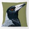 Australia Native Birds Parrots Maggie Black Cockatoo Honeyeater Print Cushion Cover Sofa Decor Pillow Case