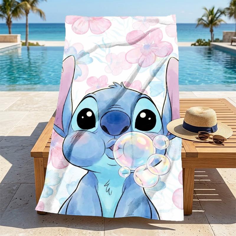 Stitch Bubbles Stylish Digital Printing Beach Towel Quickdrying Absorbent Blanket For Beach Pool Gym Travel Christmas Gift C922259