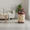 Trash Can Space-Saving Wheeled Bin Feline Decor