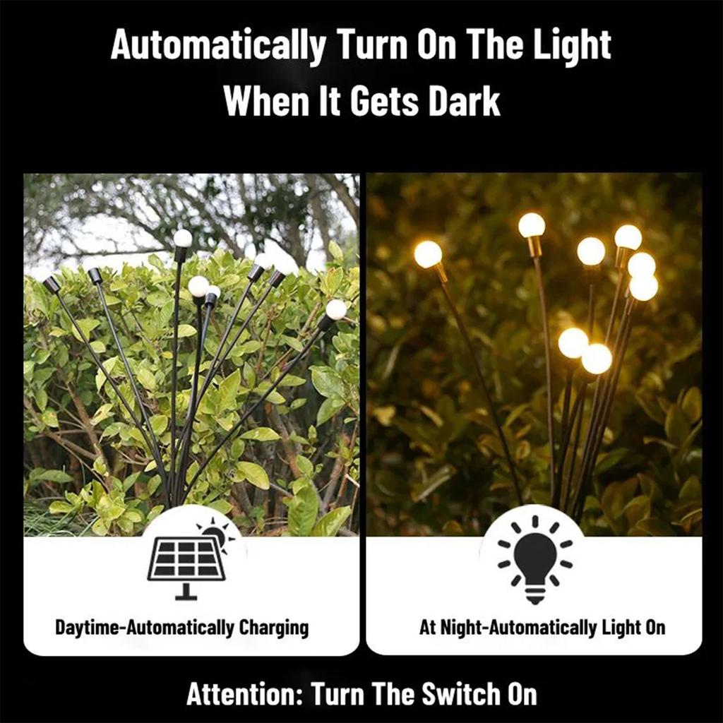Solar Ground  Lamp Three-headed Dandelion- Led Lamp Outdoor Garden Garden Decoration LED Lamp