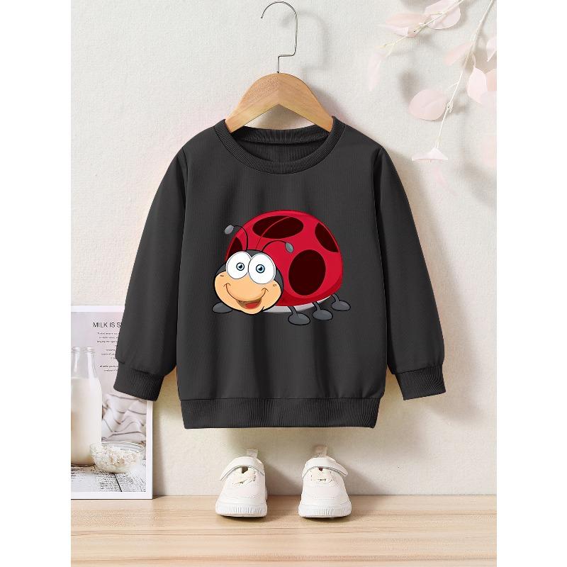 Spring/Autumn Cartoon Print Round Neck Sweatshirt Sportswear