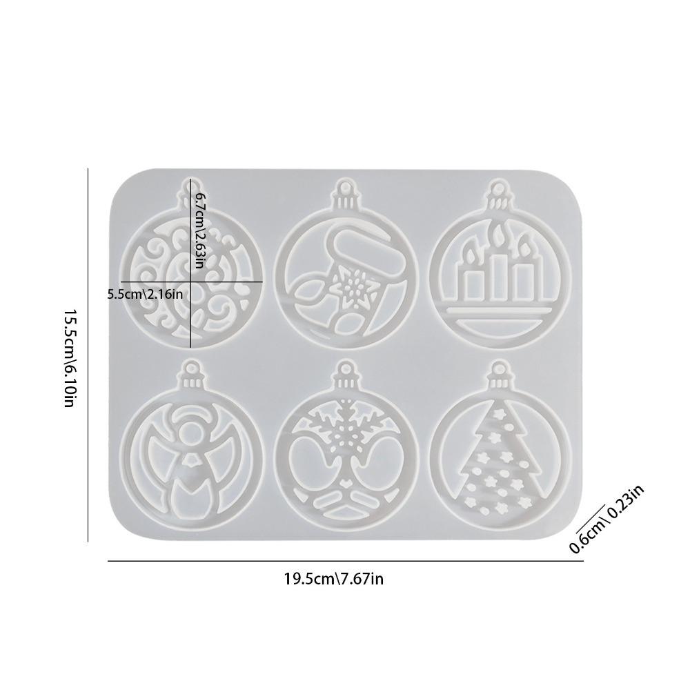 

Різдвяна серія Силіконова форма для сережок УФ епоксидна форма для гачків для вух Ручна робота Форма для підвісок 02