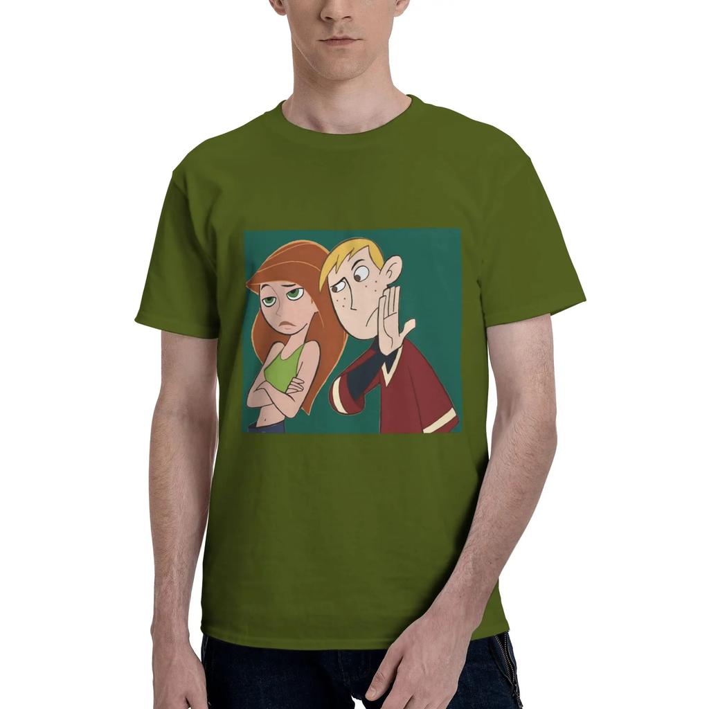 Kim Possible Maglietta 100% Cotone Uomo T-shirt Oversize Uomo Girocollo Manica Corta S6XL